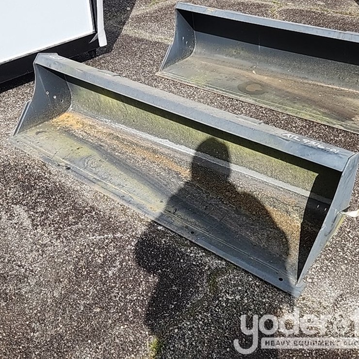 Unused 68" Smooth Edge Bucket c/w Pins to suit Tractor