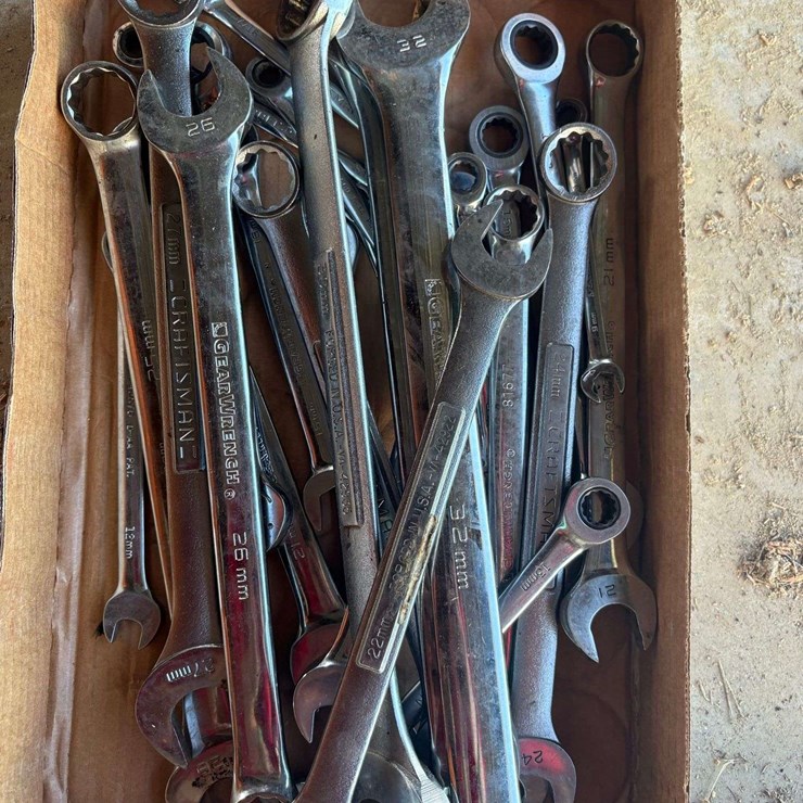 Large Assortment of Metric Wrenches, some ratcheting, Craftsman and Gearwrench