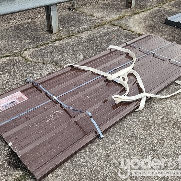Unused Brown Metal Roof Panels 8' x 3' (30 of)