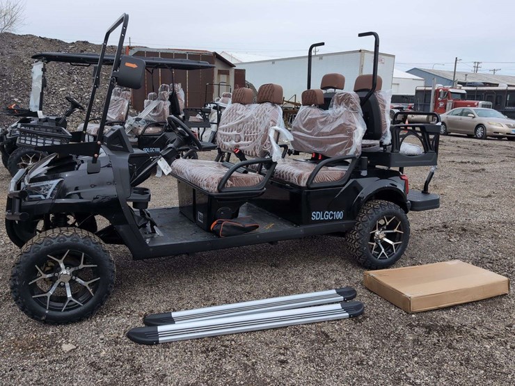 sdlgc100---6-seater-golf-cart---black---partial-assembly-front/rear-end-damage-*review-photos-image-1