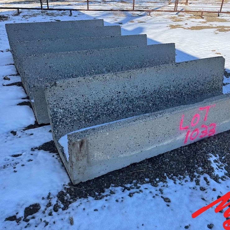 (5) Concrete Feed Bunks, 8’x27”