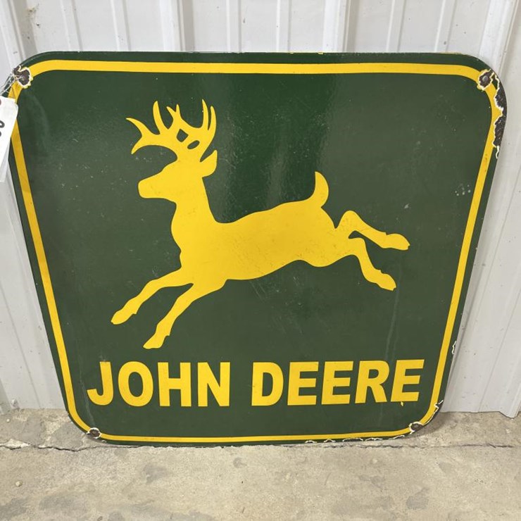 #108 • JOHN DEERE ONE SIDED PORCELAIN SIGN