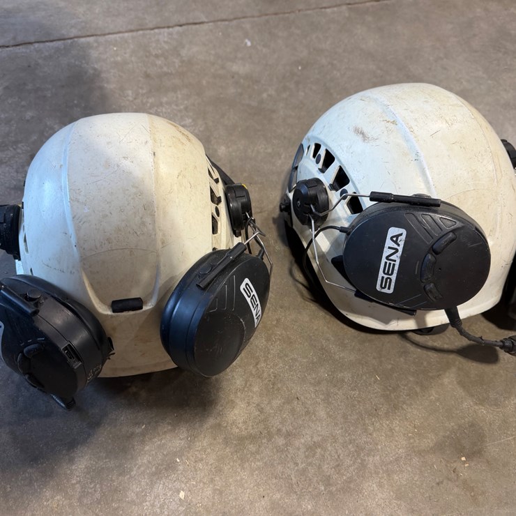 #2506 • (2) Petzl Safety Helmets with Comms (Fall Creek, WI)