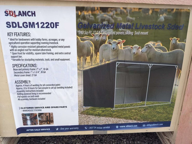 sdlaunch-sdlgm1220f---galvanized-metal-livestock-shed---240-sq-ft.-image-2