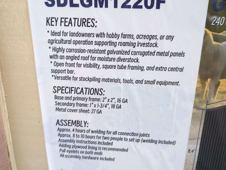 sdlaunch-sdlgm1220f---galvanized-metal-livestock-shed---240-sq-ft.-image-3
