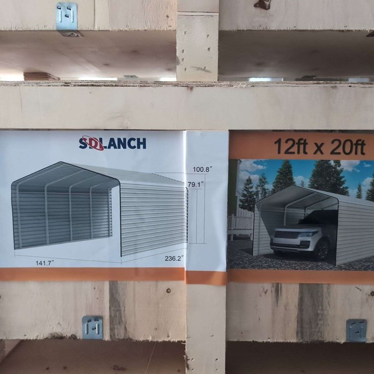(1) SDLAUNCH SDLC1220 - 12' x 20' High End Car Port
