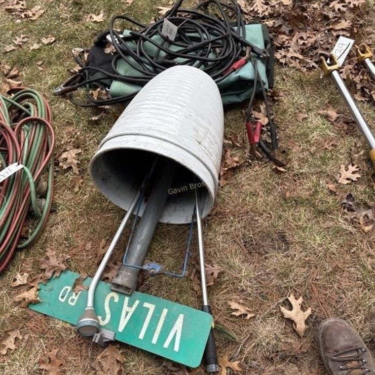 Jumper Cables, Tarp, Street sign etc