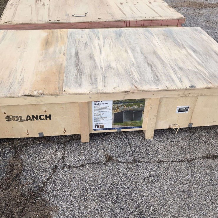 SDLAUNCH SDLGM1220F - Galvanized Metal Livestock Shed - 240 SQ ft.