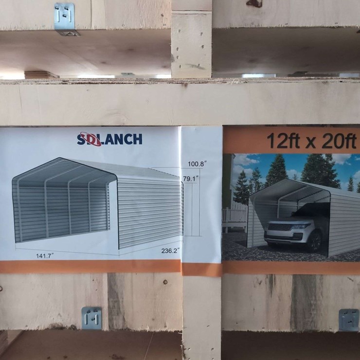 (1) SDLAUNCH SDLC1220 - 12' x 20' High End Car Port