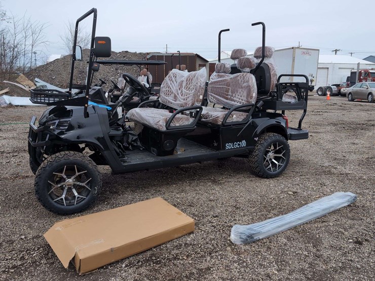 sdlgc100---6-seater-golf-cart---black---partial-assembly-front/rear-end-damage-*review-photos-image-1