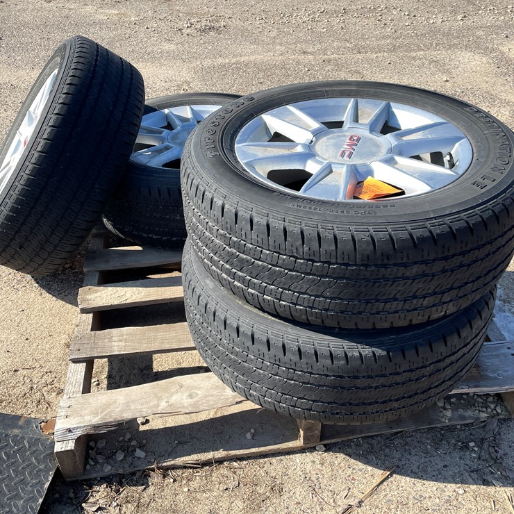 #2347 • (4) Firestone Destination LE Tires on GMC Rims
