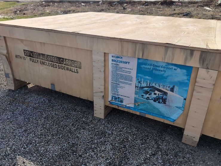 (1)-sdlaunch-sdlc2030ft---20'-x-30'-allsteel-carport-w/-enclosed-sidewalls-image-2