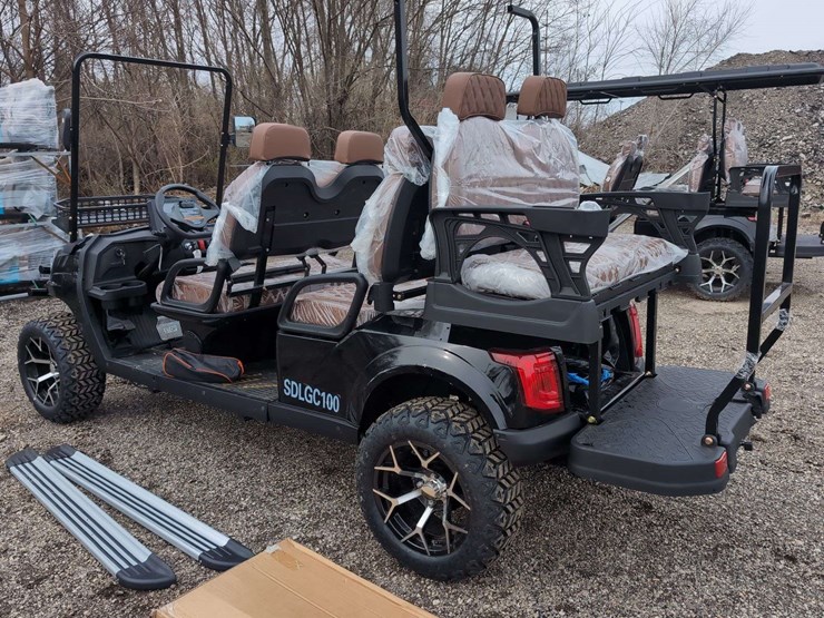 sdlgc100---6-seater-golf-cart---black---partial-assembly-front/rear-end-damage-*review-photos-image-4