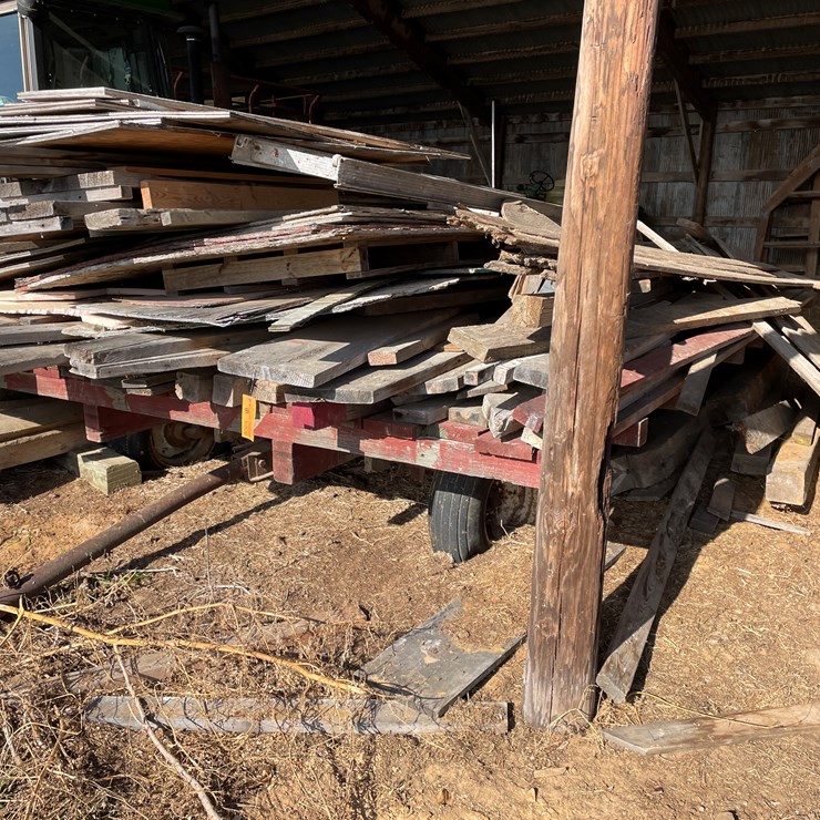 #6069 • 18' Flatbed Wagon with Contents