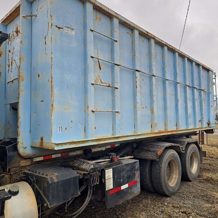 40 yard Roll off Dumpster, 7ft tall sides, 22ft long, with end opening door, HD Steel Floor, made out of T6 High Strength steel
