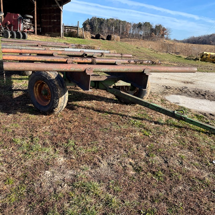 #6035 • Homemade Bale Mover on Running Gear