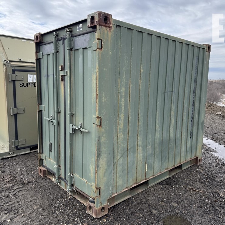 8' X 5' SHIPPING CONTAINER WITH DOORS ON BOTH ENDS