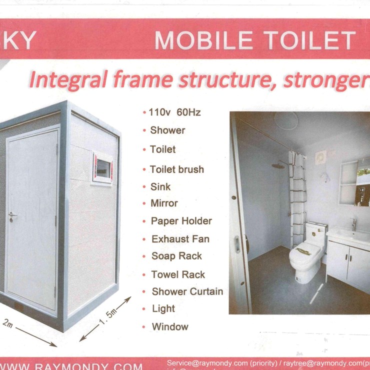#4030 • Unused 2025 Raysky Mobile Toilet