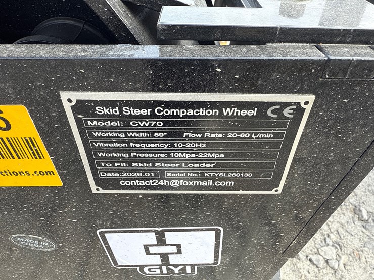 #2069-•-unused-giyi-cw70-skid-steer-compaction-wheel-ktysl260130-inv#-41996-image-6