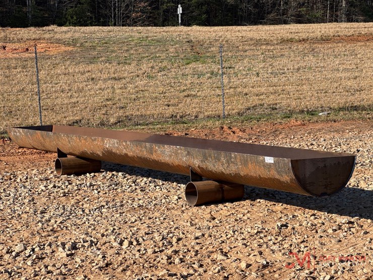 new-26"-x-20'-heavy-duty-cattle-feed-trough-w/-drain-holes-image-1