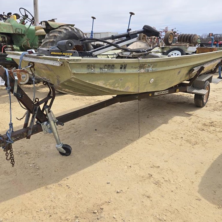 #387 • POLAR KRAFT POND BOAT AND TRAILER