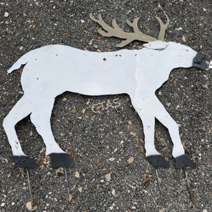 #303 • Metal Art - White Moose