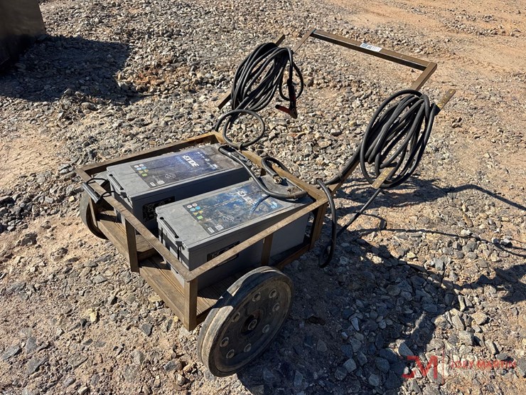rolling-cart-w/-(2)-batteries-&-jumper-cables-image-2