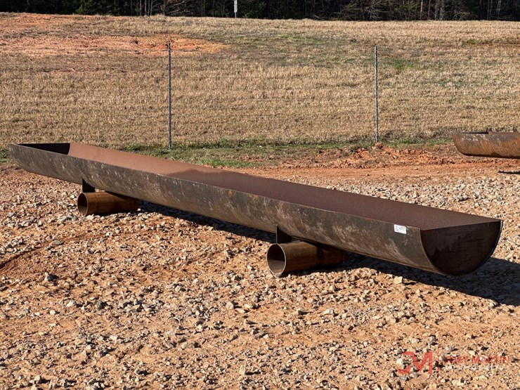 new-26"-x-20'-heavy-duty-cattle-feed-trough-w/-drain-holes-image-1