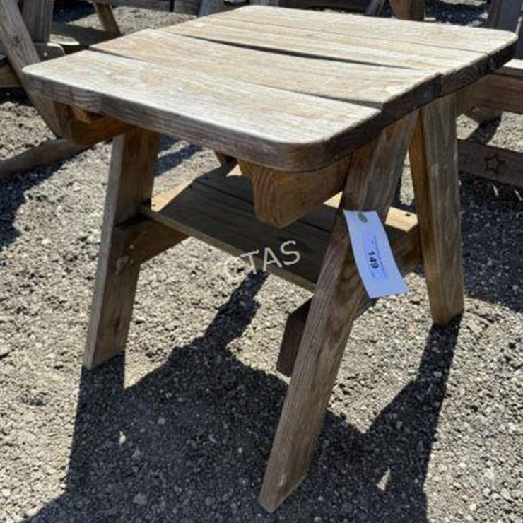 #149 • Wooden Square Side Patio Table