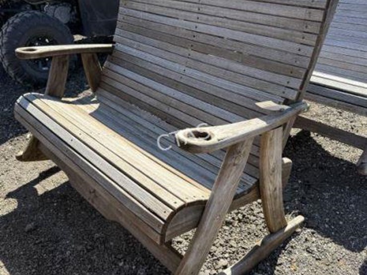 #133-•-wooden-patio-rocker-love-seat-image-1