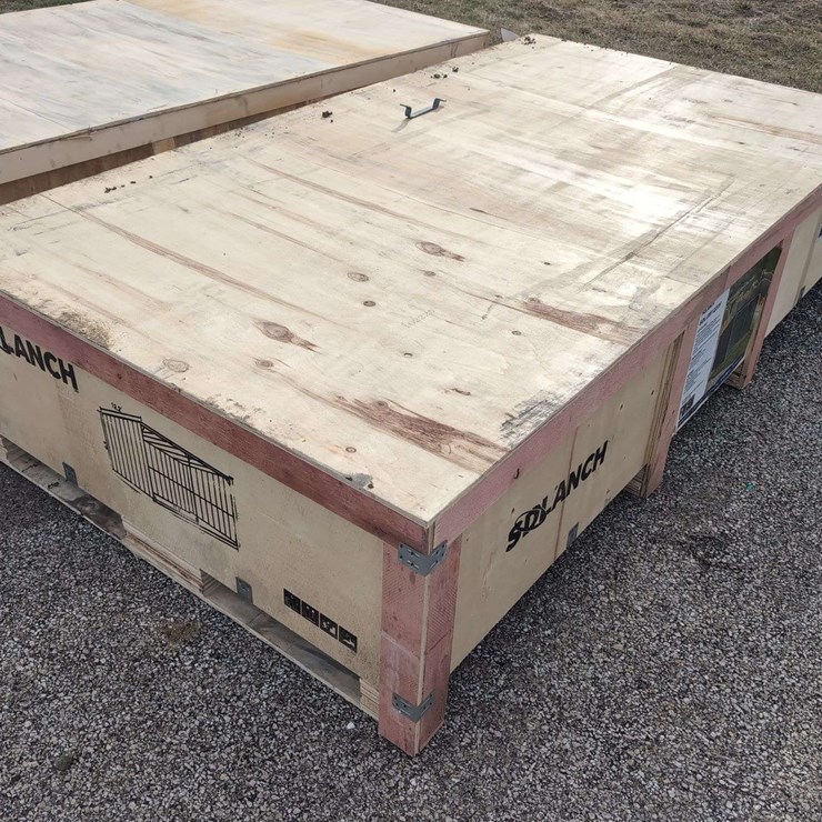 SDLAUNCH SDLGM1220F - Galvanized Metal Livestock Shed - 240 SQ ft.