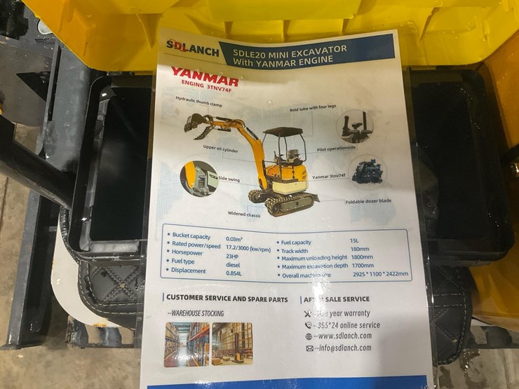 #1579-•-unused-sdle20-mini-excavator-image-20