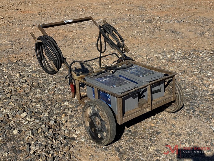 rolling-cart-w/-(2)-batteries-&-jumper-cables-image-3