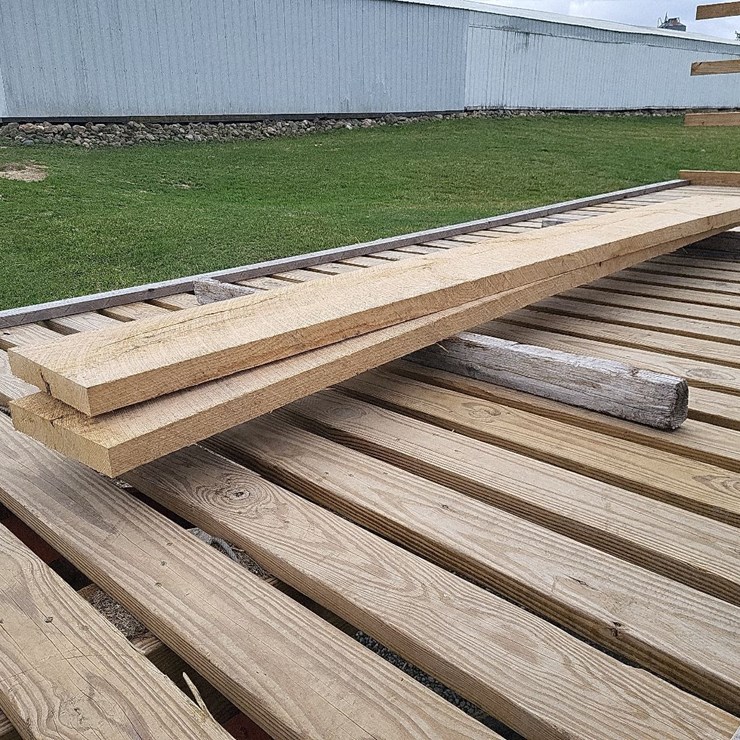 (2) Oak Rough Cut Planks