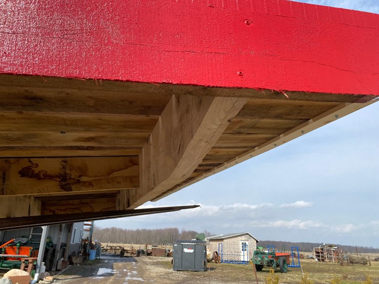 new---8’-x-16’-native-wood-hay-rack-with-standard-image-12