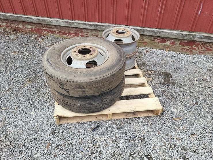 (2)-lt215/75r16-tires-w/(4)-8-bolt-rims-image-1