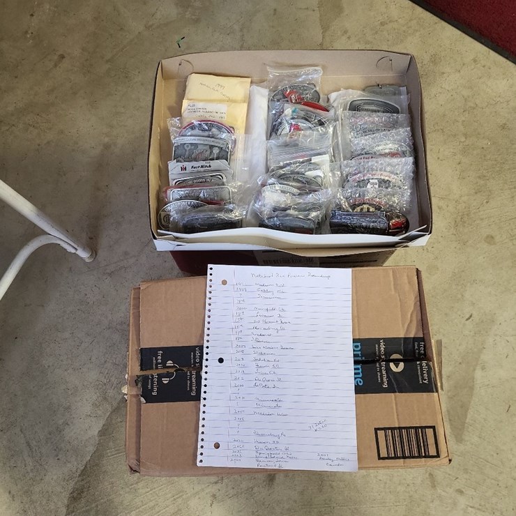 Assorted Red Power Belt Buckles