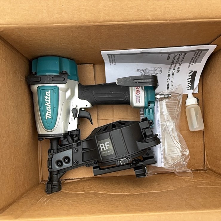 NEW MAKITA 1 3/4" ROOFING COIL PNEUMATIC NAILER-AN454-1 YR FACTORY WARRANTY-RECON NEW SUPPORT EQUIPMENT