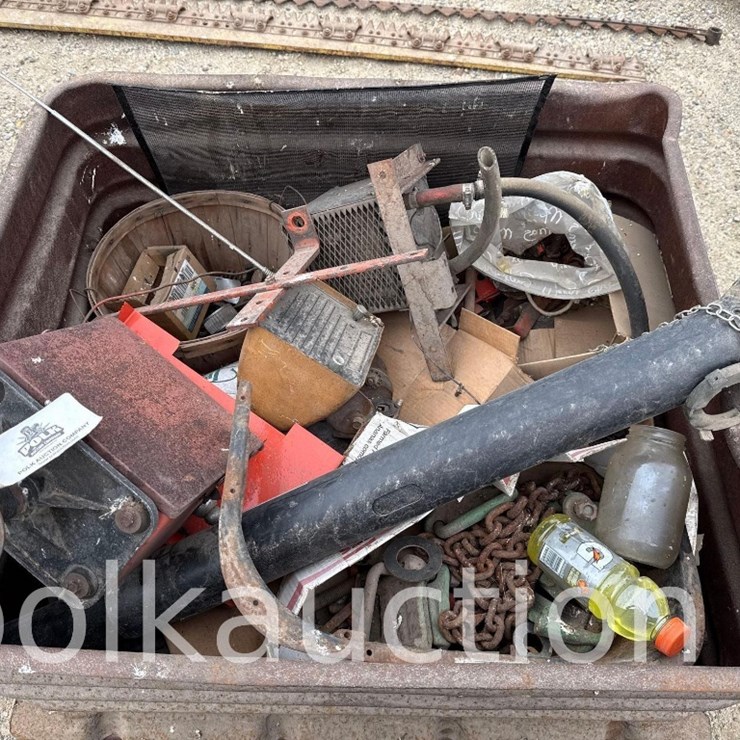 2217 - BOX FULL OF MISC. PARTS - FROM THE LARRY POLK ESTATE