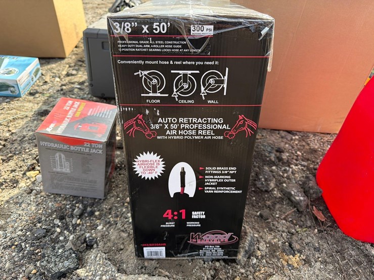 new-auto-air-hose-reel-3/8"-x-50-ft-new-support-equipment-image-2