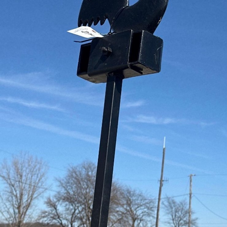 1738 - CAST IRON ROOSTER WINDMILL WEIGHT - FROM THE HARLAN BEER ESTATE