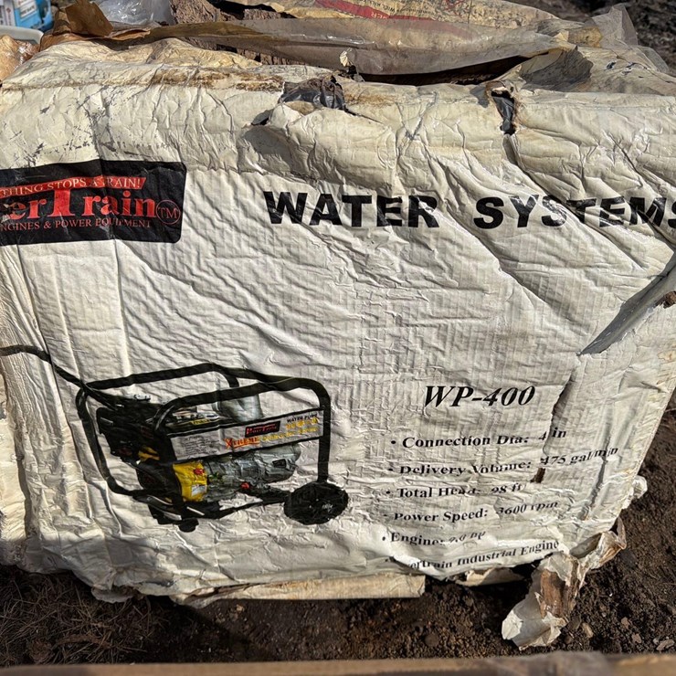 NEW POWERTRAIN 4" WATER PUMP NEW SUPPORT EQUIPMENT