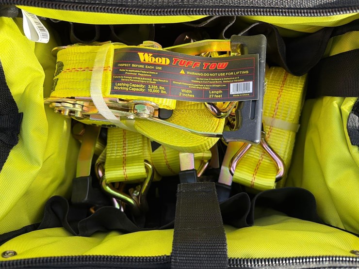 new-2"-x-27'-tuff-tow-ratchet-straps-w/-14"-professional-tool-bag-(-4-pcs)-new-support-equipment-image-2