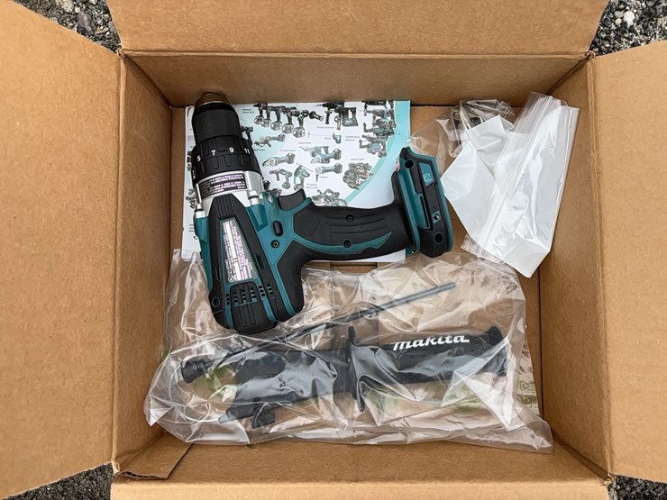 new-makita-18v-compact-1/2"-hammer-drill-driver---xph03z---1-yr-factor-warranty---recon-new-support-equipment-image-1