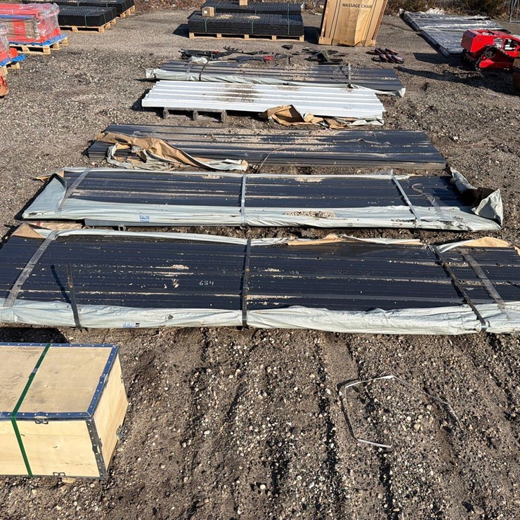 NEW SKLP SKH50 (50) 12FT. SHEETS STEEL SIDING NEW SUPPORT EQUIPMENT