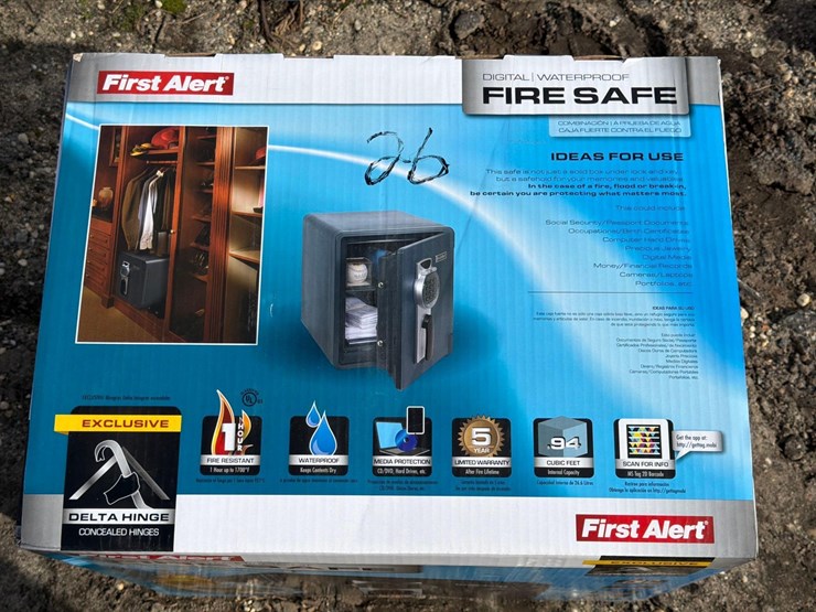 new-first-alert-2087fa-.94-cu-ft-fire-and-water-proof-dial-combination-safe-new-support-equipment-image-2