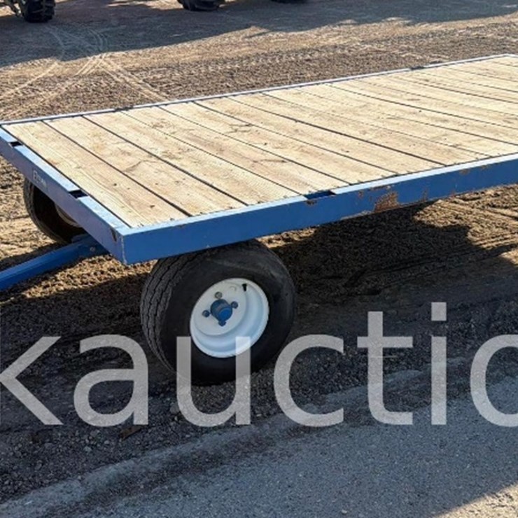 2042 - MINI EZ TRAIL FLAT WAGON ON RUNNING GEAR - 6' x 10'