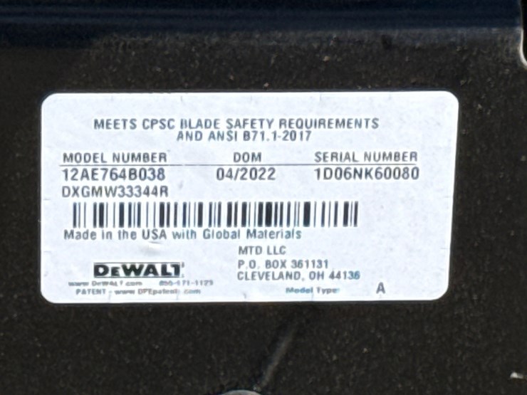 #34-•-unused-2022-dewalt-e1050-33"-push-mower-220310zd-inv#-41147-image-15