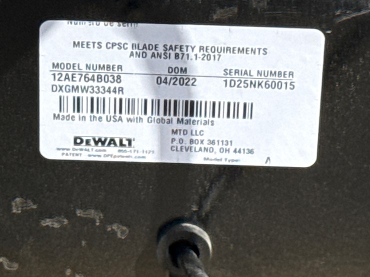 #35-•-unused-2022-dewalt-e1050-33"-push-mower-22032229-inv#-41148-image-5