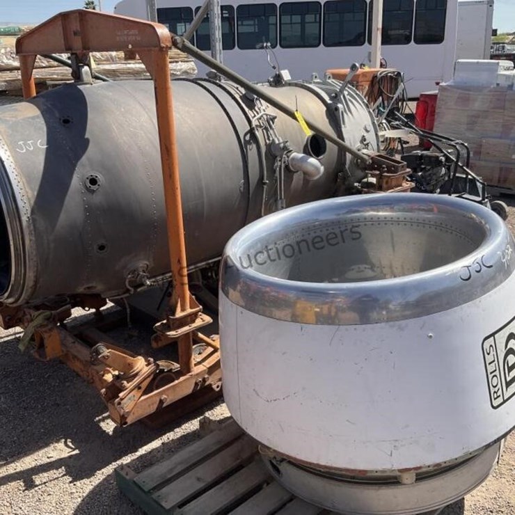 JET ENGINE ON ROLLING SKID